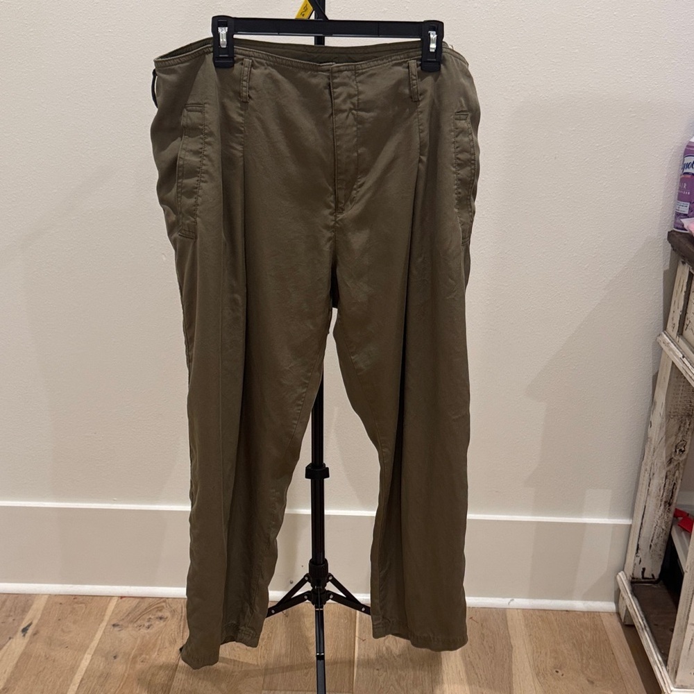 Ralph Lauren Olive Straight-Leg‎ Trousers